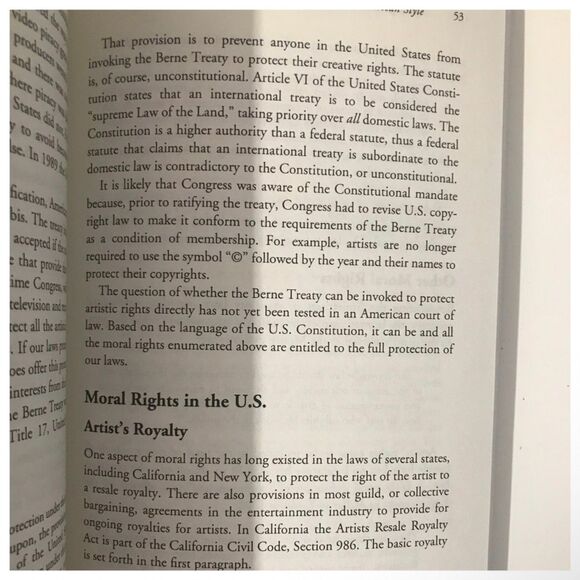 The Legal & Moral Rights Of All Artists by Amelia Vetrone Paperback Book EUC - Picture 7 of 10